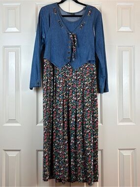 Vintage Stuart Alan Floral Maxi Dress